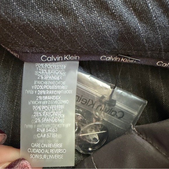 Calvin Klein High-Waisted Pinstripe Trousers – Size 4 (NWT) - Picture 9 of 9